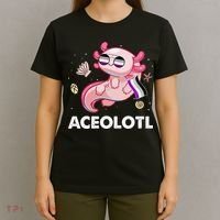 Ace Axolotl Asexual Pride Flag Mexican Salamander LGBTQ T-Shirt thumb 4