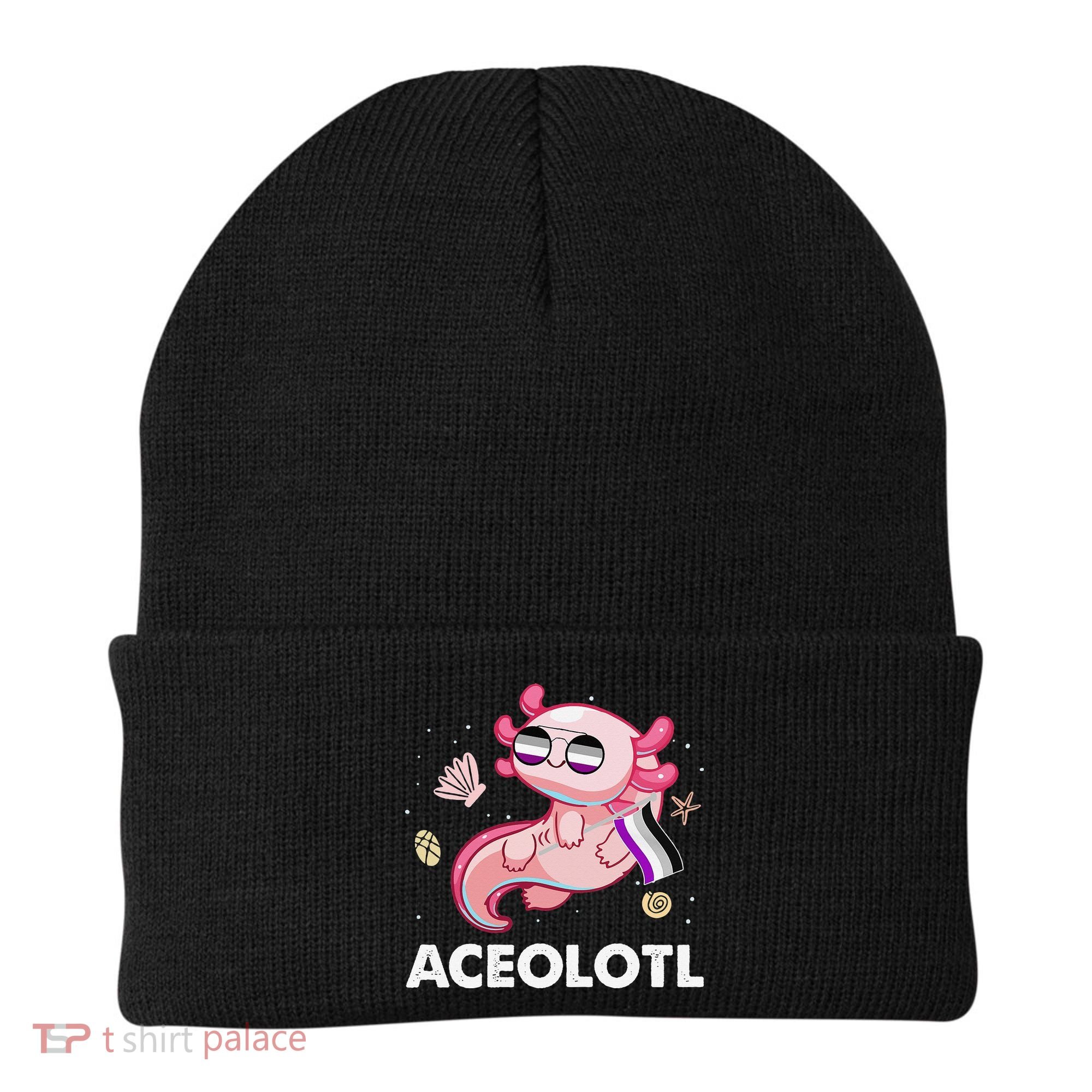 Ace Axolotl Asexual Pride Flag Mexican Salamander LGBTQ Beanie