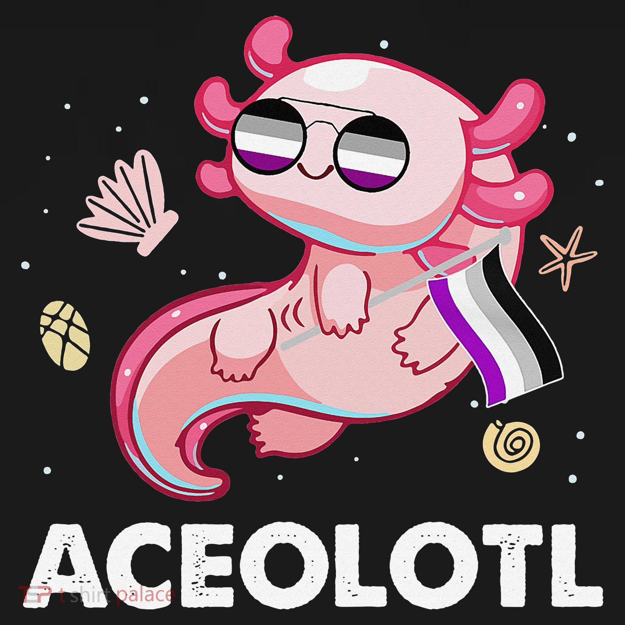 Ace Axolotl Asexual Pride Flag Mexican Salamander LGBTQ Women's Hoodie