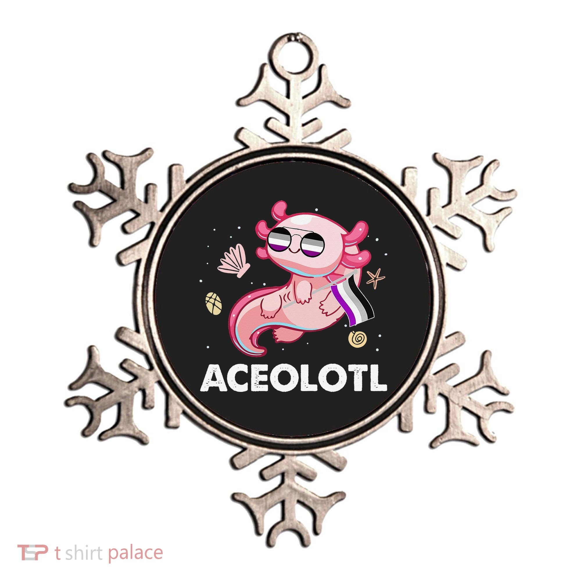 Ace Axolotl Asexual Pride Flag Mexican Salamander LGBTQ Ornament