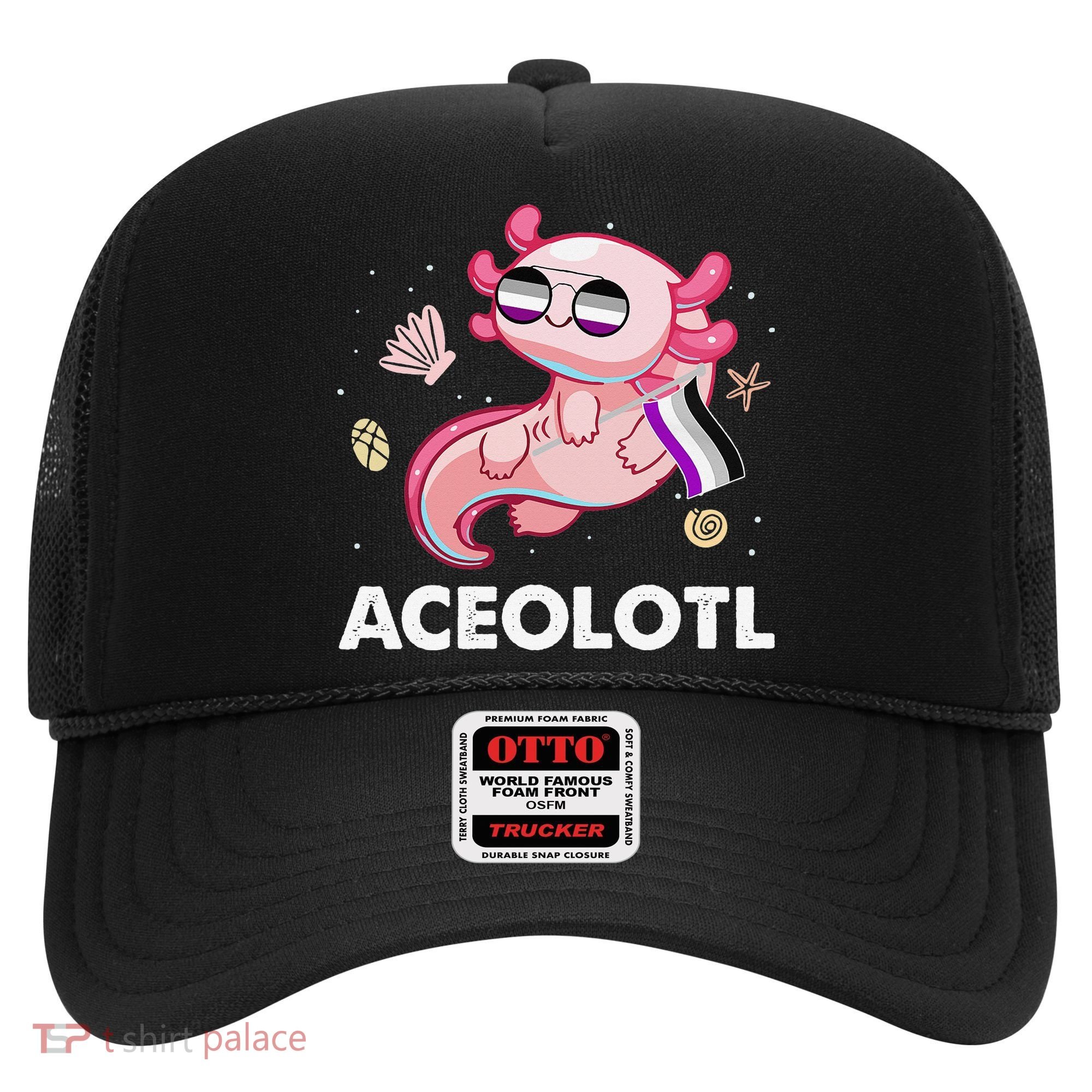 Ace Axolotl Asexual Pride Flag Mexican Salamander LGBTQ Hat