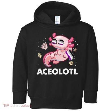 Ace Axolotl Asexual Pride Flag Mexican Salamander LGBTQ Toddler Hoodie