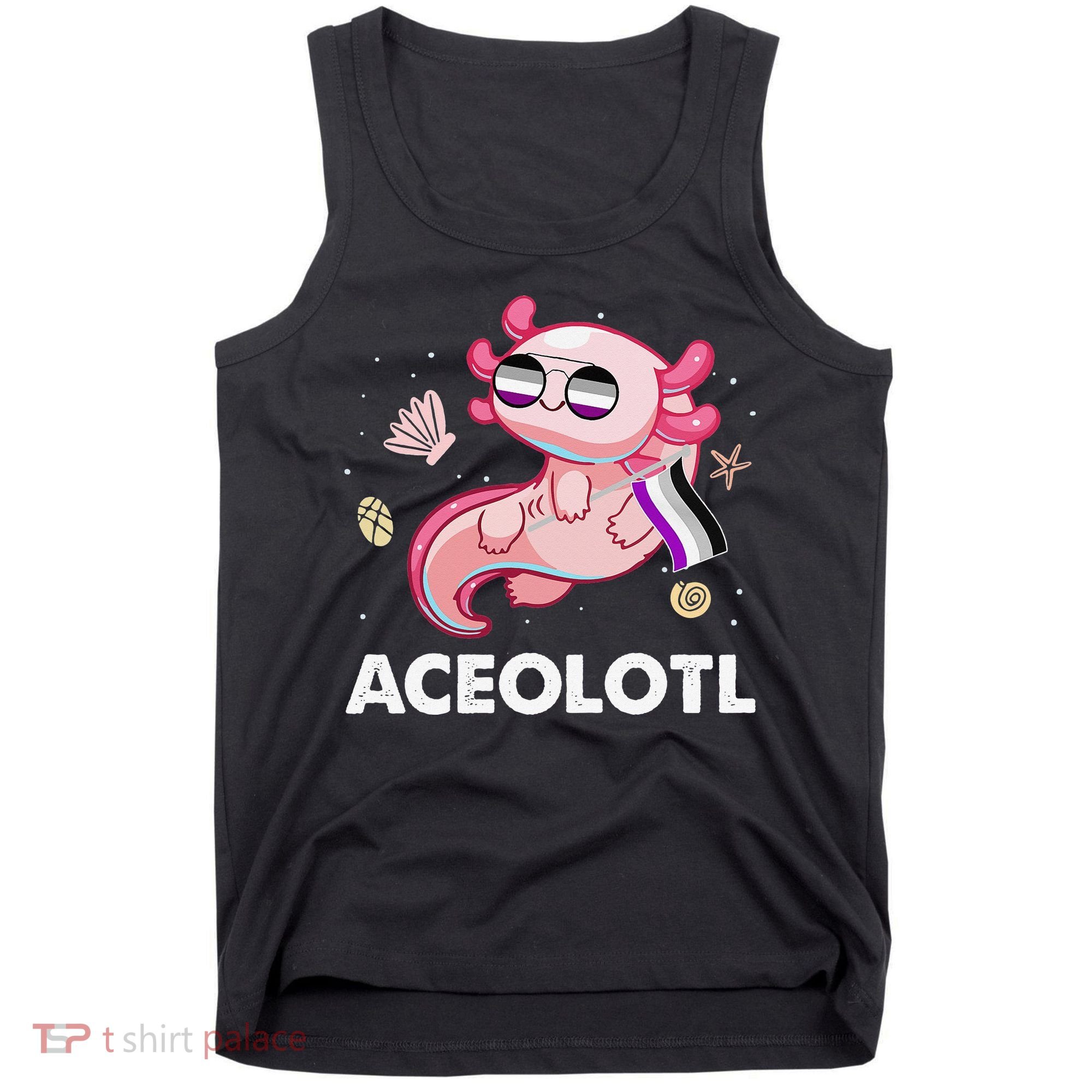 Ace Axolotl Asexual Pride Flag Mexican Salamander LGBTQ Tank Top
