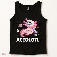 Ace Axolotl Asexual Pride Flag Mexican Salamander LGBTQ Tank Top thumb 2