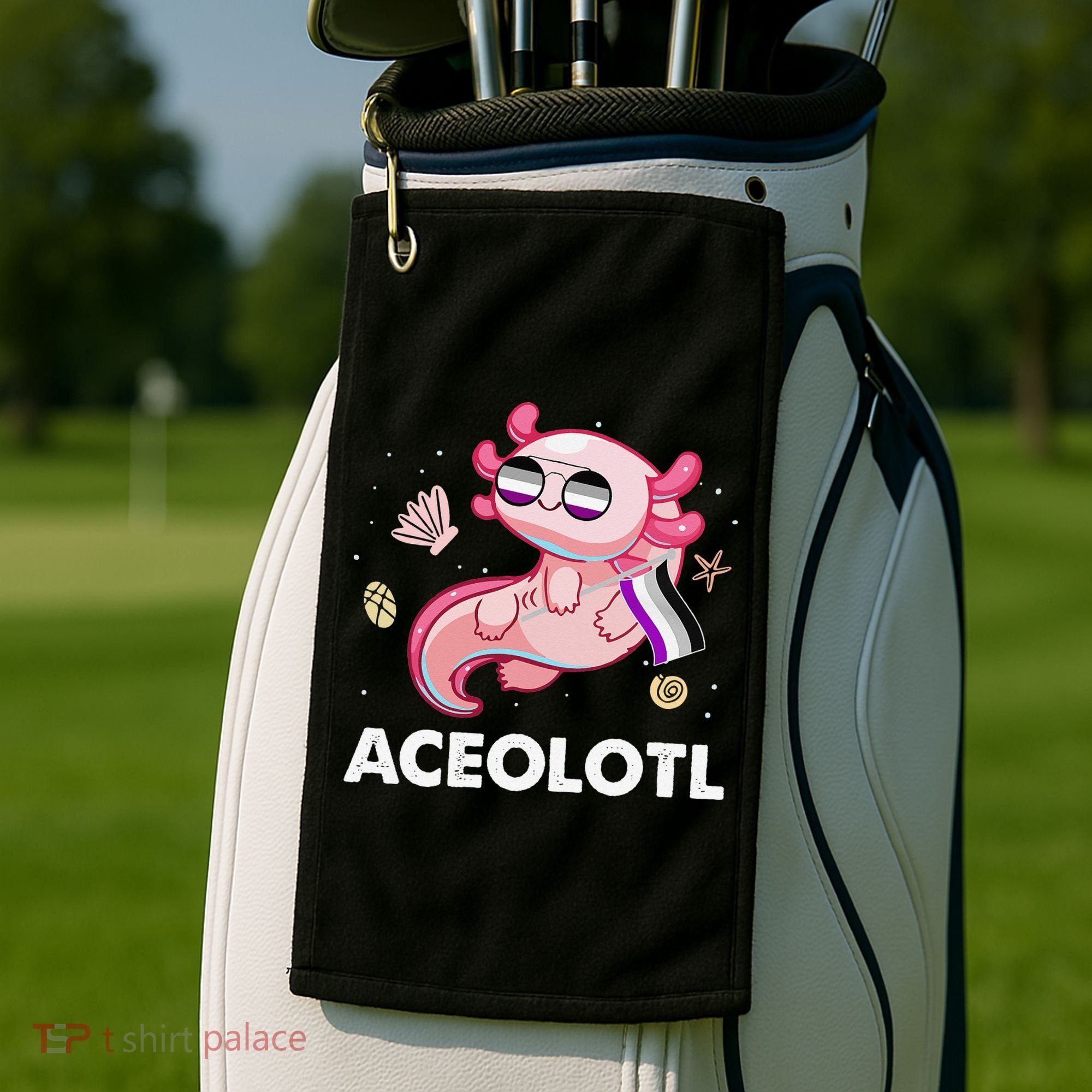 Ace Axolotl Asexual Pride Flag Mexican Salamander LGBTQ Golf Towel