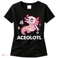 Ace Axolotl Asexual Pride Flag Mexican Salamander LGBTQ Women's T-Shirt thumb 0