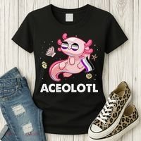 Ace Axolotl Asexual Pride Flag Mexican Salamander LGBTQ Women's T-Shirt thumb 3