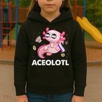 Ace Axolotl Asexual Pride Flag Mexican Salamander LGBTQ Kids Hoodie thumb 3