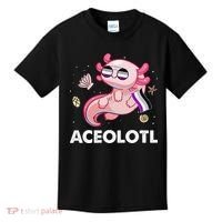 Ace Axolotl Asexual Pride Flag Mexican Salamander LGBTQ Kids T-Shirt thumb 0