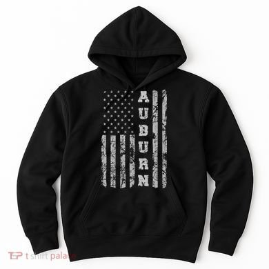 Auburn, Alabama, American Flag Hoodie