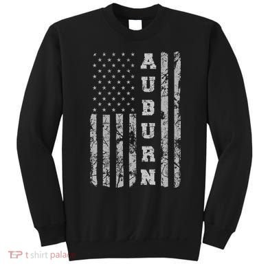 Auburn, Alabama, American Flag Sweatshirt