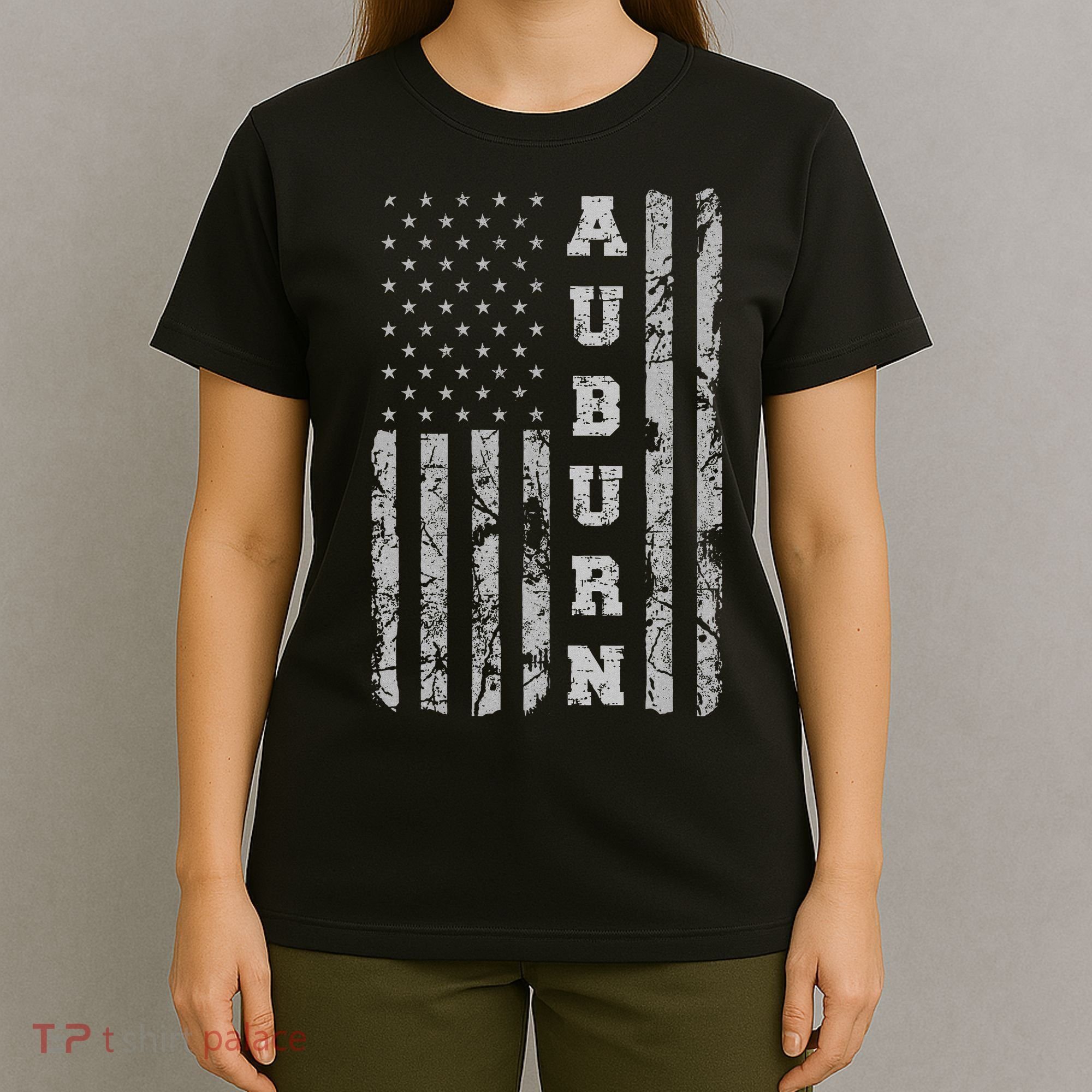 Auburn, Alabama, American Flag T-Shirt