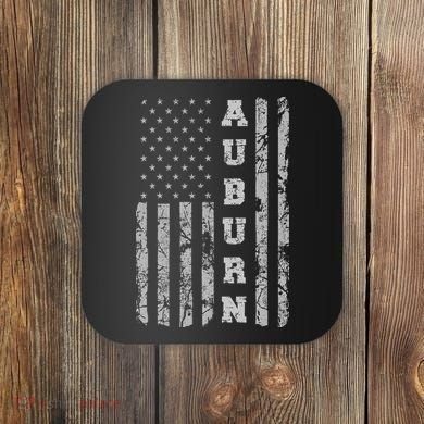 Auburn, Alabama, American Flag Coaster