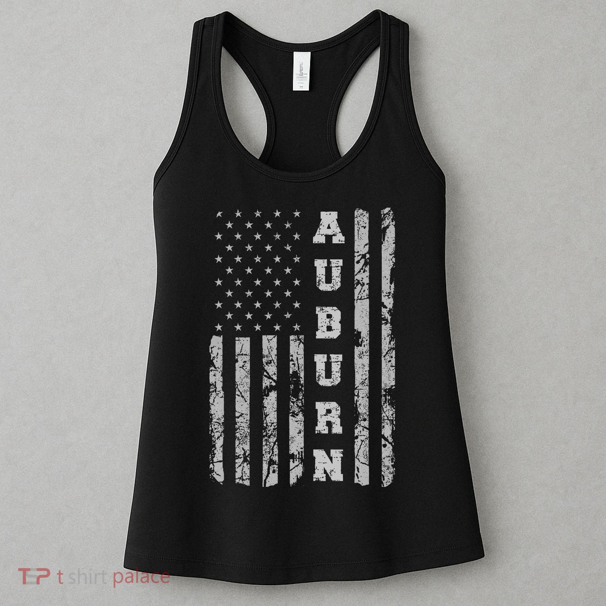 Auburn, Alabama, American Flag Women's Tank Top