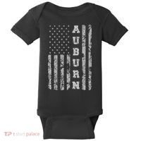 Auburn, Alabama, American Flag Baby Bodysuit thumb 0
