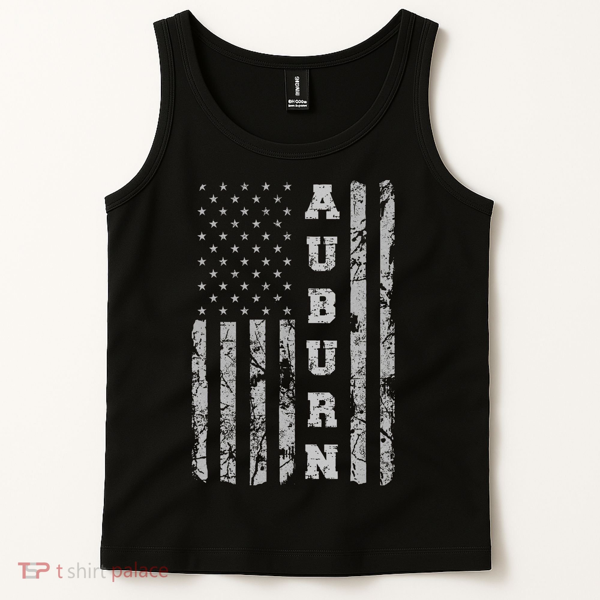 Auburn, Alabama, American Flag Tank Top