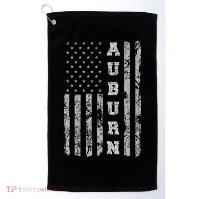 Auburn, Alabama, American Flag Golf Towel