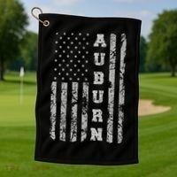 Auburn, Alabama, American Flag Golf Towel thumb 1