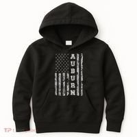 Auburn, Alabama, American Flag Kids Hoodie thumb 0