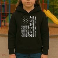 Auburn, Alabama, American Flag Kids Hoodie thumb 3