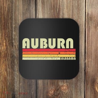 Auburn Al Alabama Funny City Home Roots Gift Retro 70s 80s Coaster