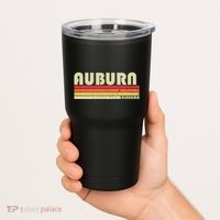 Auburn Al Alabama Funny City Home Roots Gift Retro 70s 80s Tumbler thumb 2