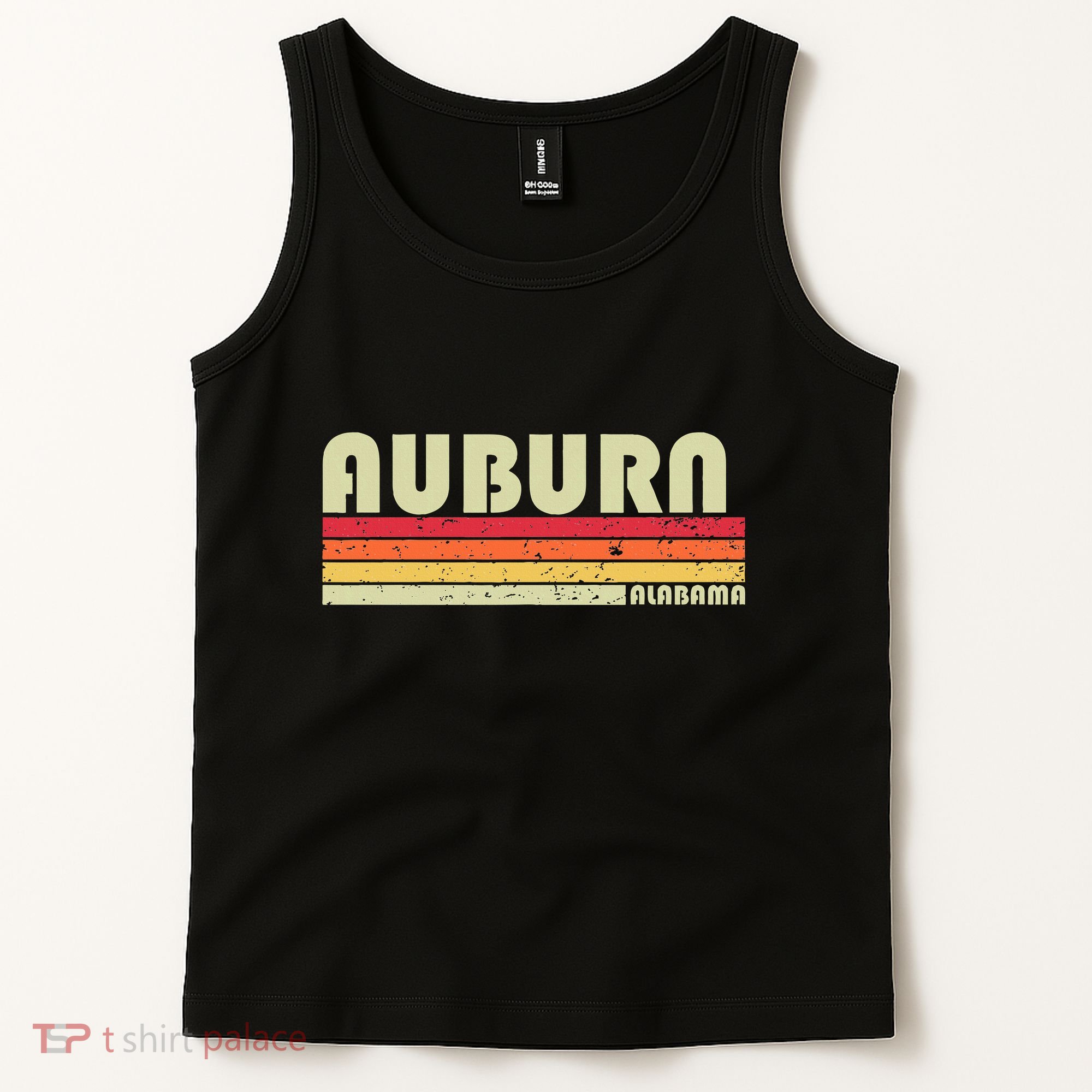 Auburn Al Alabama Funny City Home Roots Gift Retro 70s 80s Tank Top