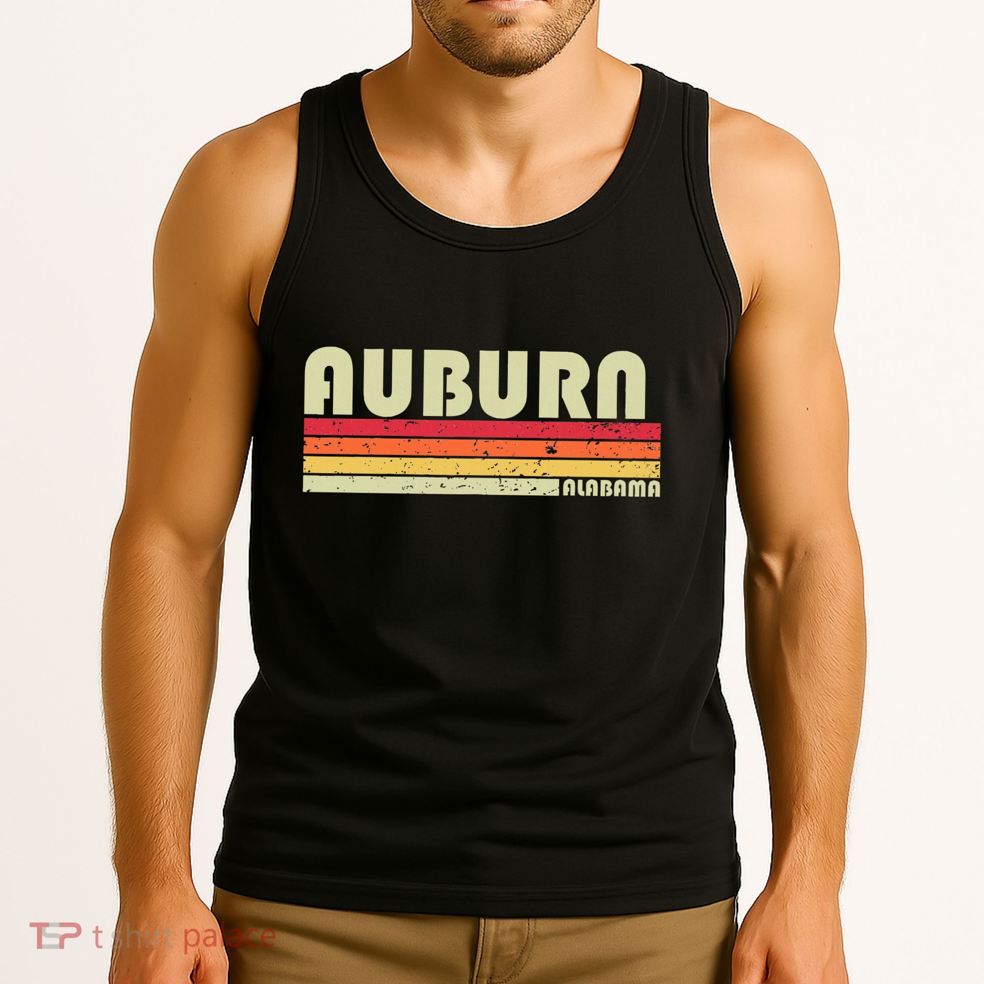 Auburn Al Alabama Funny City Home Roots Gift Retro 70s 80s Tank Top