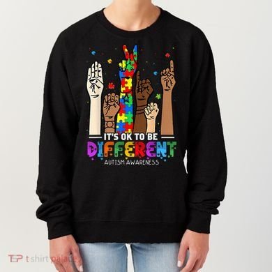 Autism Awareness Acceptance Wo Kid Its Ok To Be Different Women's Sweatshirt