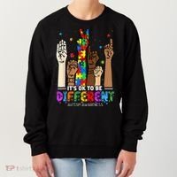Autism Awareness Acceptance Wo Kid Its Ok To Be Different Women's Sweatshirt thumb 0