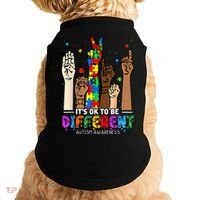 Autism Awareness Acceptance Wo Kid Its Ok To Be Different Doggie Tank thumb 0