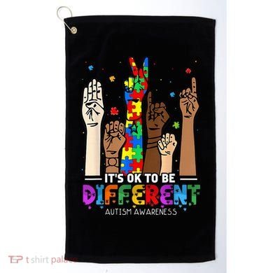 Autism Awareness Acceptance Wo Kid Its Ok To Be Different Golf Towel