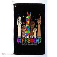 Autism Awareness Acceptance Wo Kid Its Ok To Be Different Golf Towel thumb 0