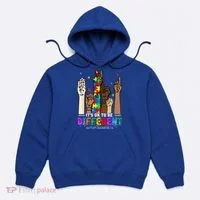 Autism Awareness Acceptance Wo Kid Its Ok To Be Different Hoodie thumb 0