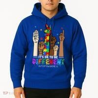 Autism Awareness Acceptance Wo Kid Its Ok To Be Different Hoodie thumb 2