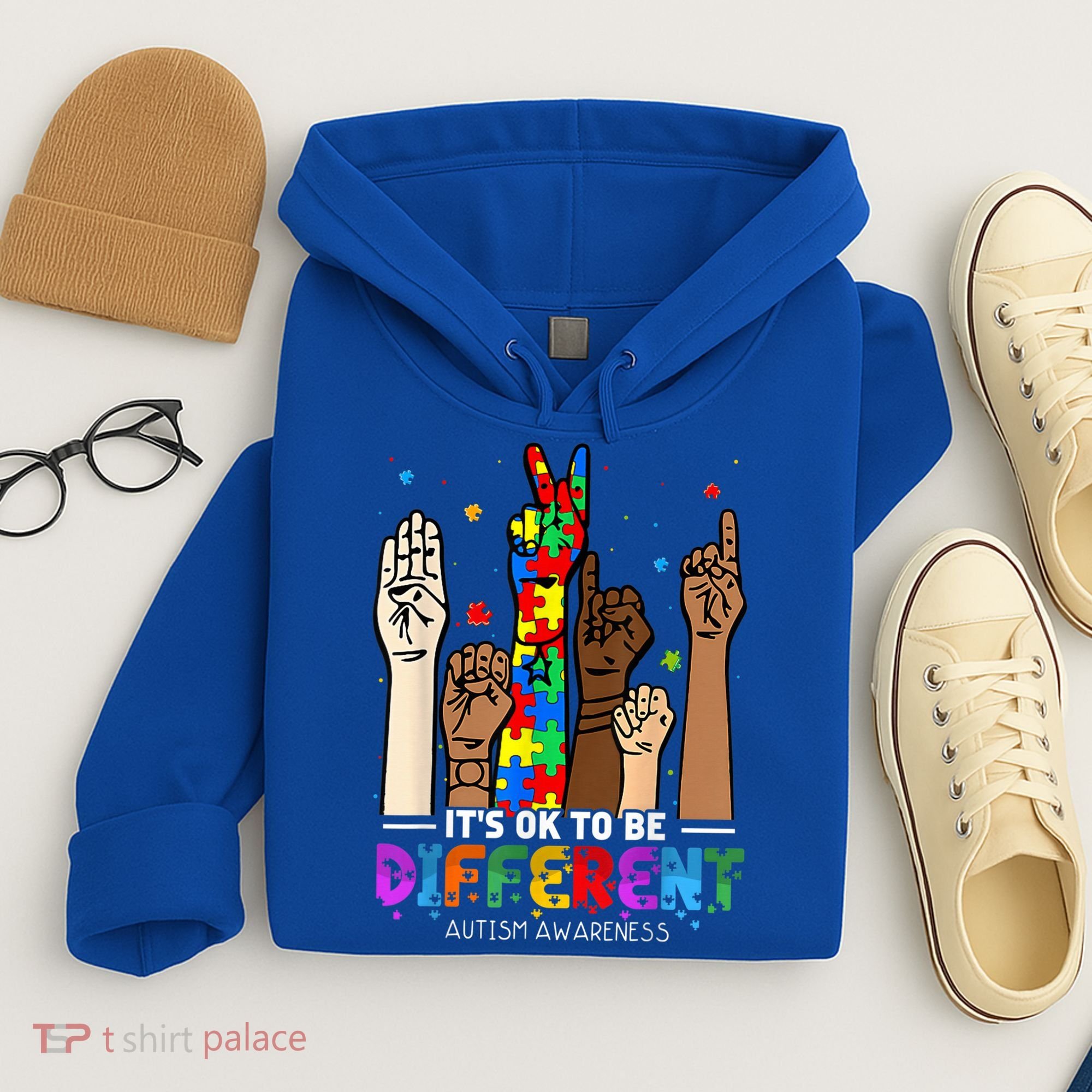 Autism Awareness Acceptance Wo Kid Its Ok To Be Different Hoodie