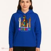 Autism Awareness Acceptance Wo Kid Its Ok To Be Different Hoodie thumb 5