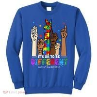 Autism Awareness Acceptance Wo Kid Its Ok To Be Different Sweatshirt thumb 0