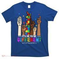 Autism Awareness Acceptance Wo Kid Its Ok To Be Different T-Shirt thumb 0