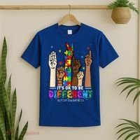 Autism Awareness Acceptance Wo Kid Its Ok To Be Different T-Shirt thumb 2