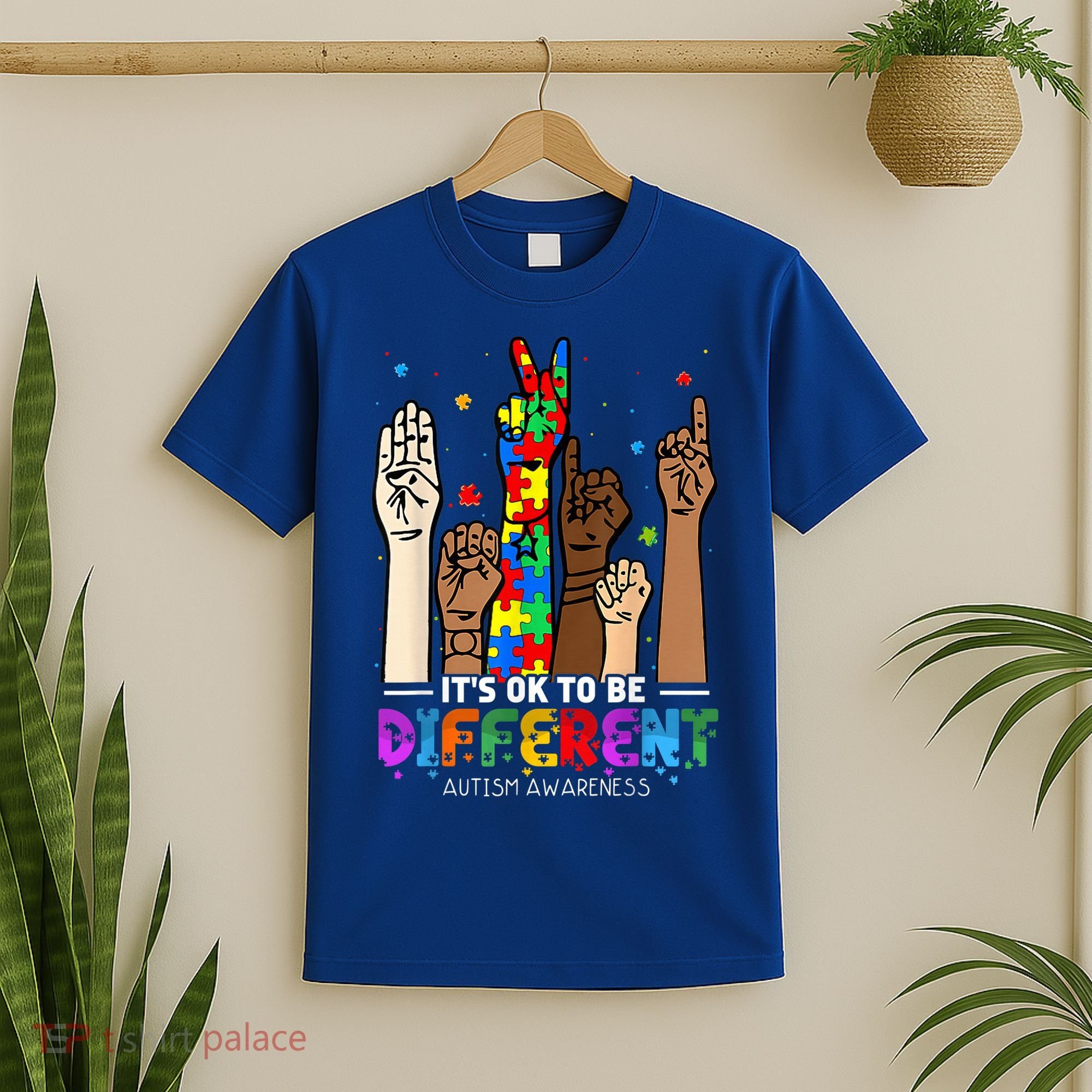 Autism Awareness Acceptance Wo Kid Its Ok To Be Different T-Shirt