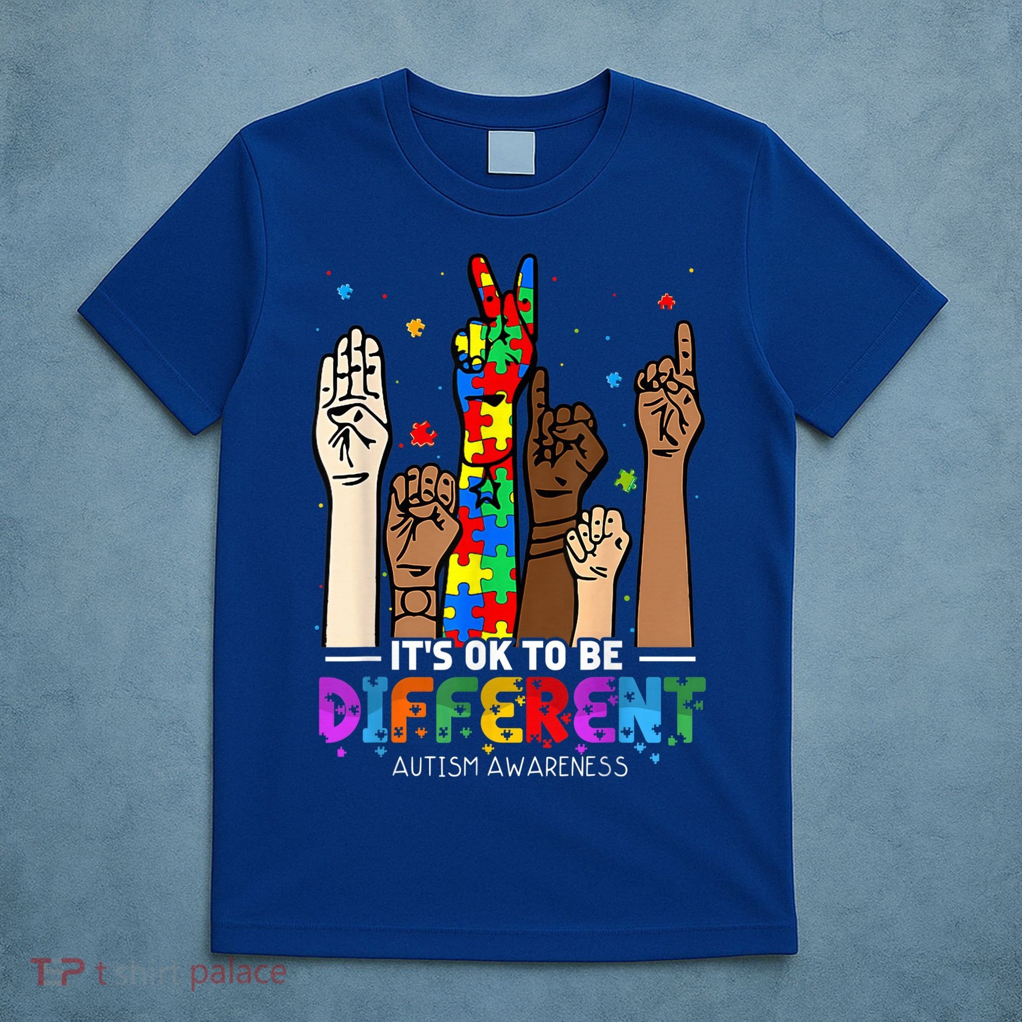 Autism Awareness Acceptance Wo Kid Its Ok To Be Different T-Shirt