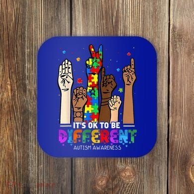 Autism Awareness Acceptance Wo Kid Its Ok To Be Different Coaster