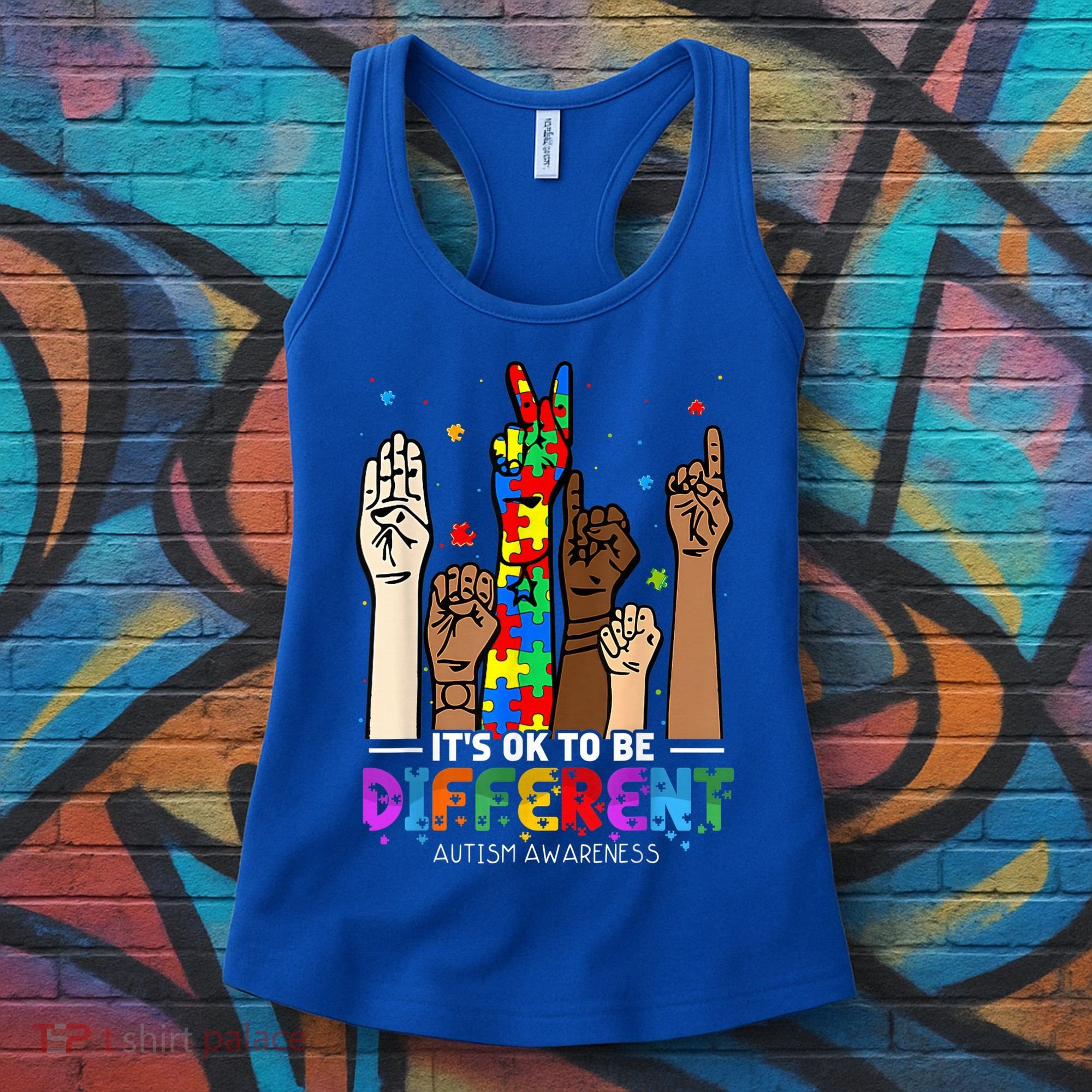 Autism Awareness Acceptance Wo Kid Its Ok To Be Different Women's Tank Top