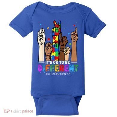 Autism Awareness Acceptance Wo Kid Its Ok To Be Different Baby Bodysuit