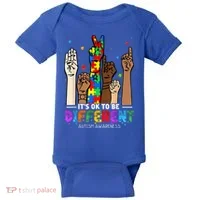 Autism Awareness Acceptance Wo Kid Its Ok To Be Different Baby Bodysuit thumb 0