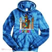 Autism Awareness Acceptance Wo Kid Its Ok To Be Different Tie Dye Hoodie thumb 0