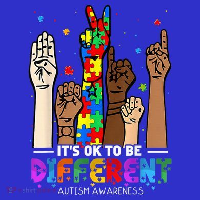Autism Awareness Acceptance Wo Kid Its Ok To Be Different Tie Dye Hoodie