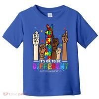 Autism Awareness Acceptance Wo Kid Its Ok To Be Different Toddler T-Shirt thumb 0