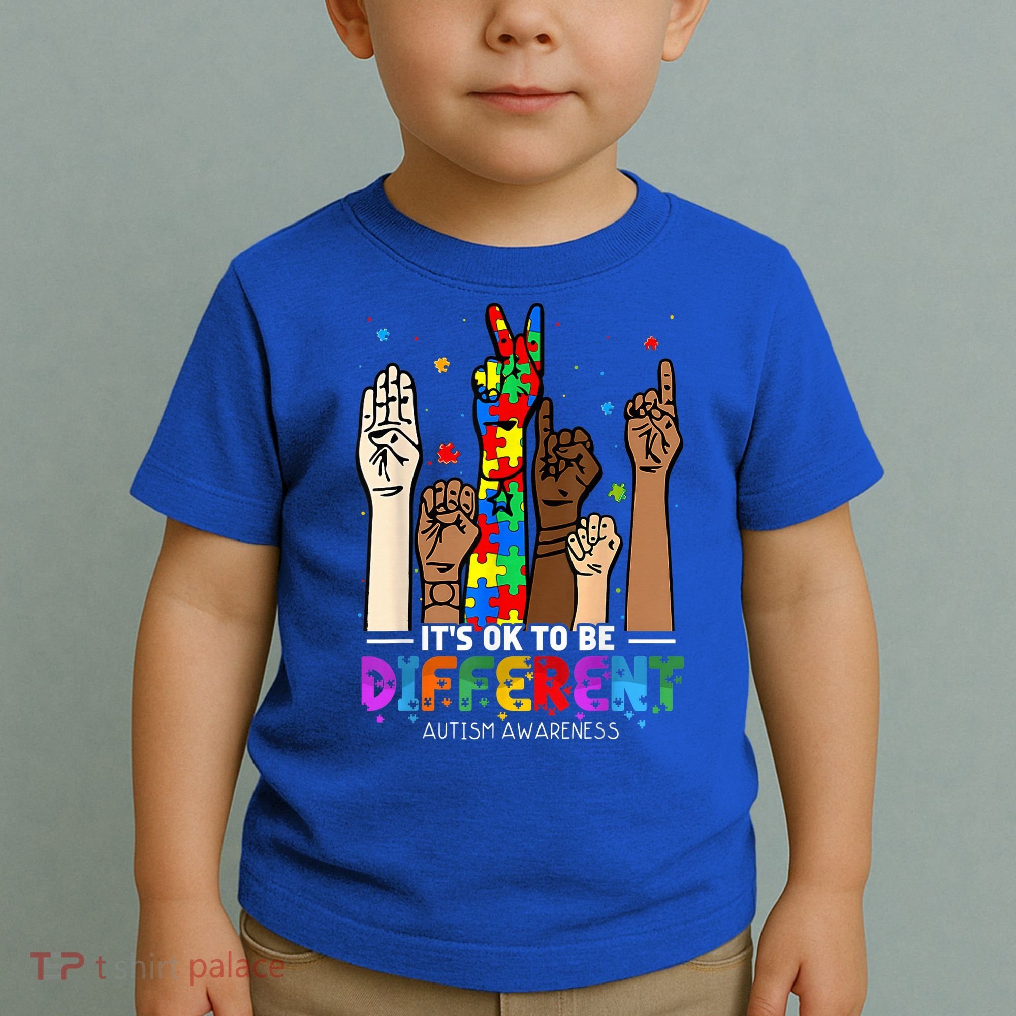 Autism Awareness Acceptance Wo Kid Its Ok To Be Different Toddler T-Shirt